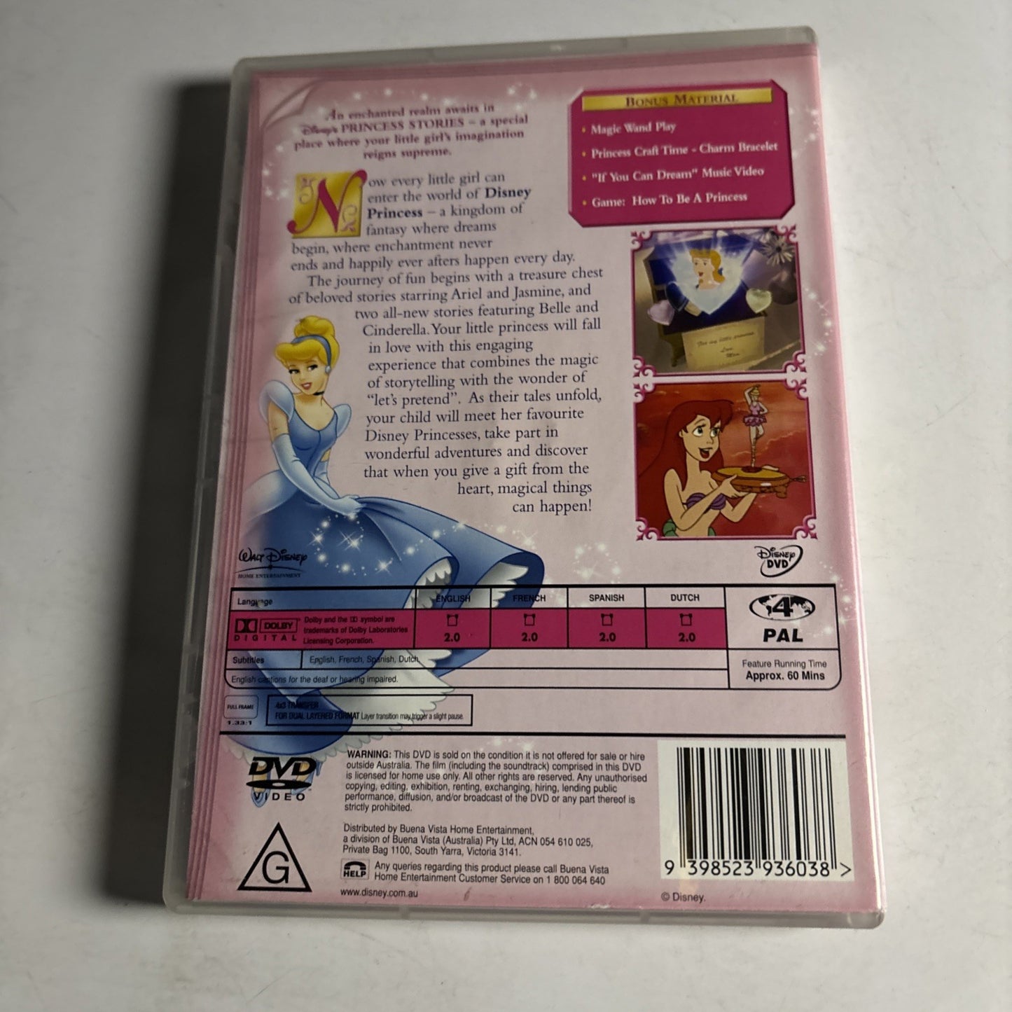 Princess Stories - A Gift from the Heart : Vol 1 (DVD, 2005) Region 4