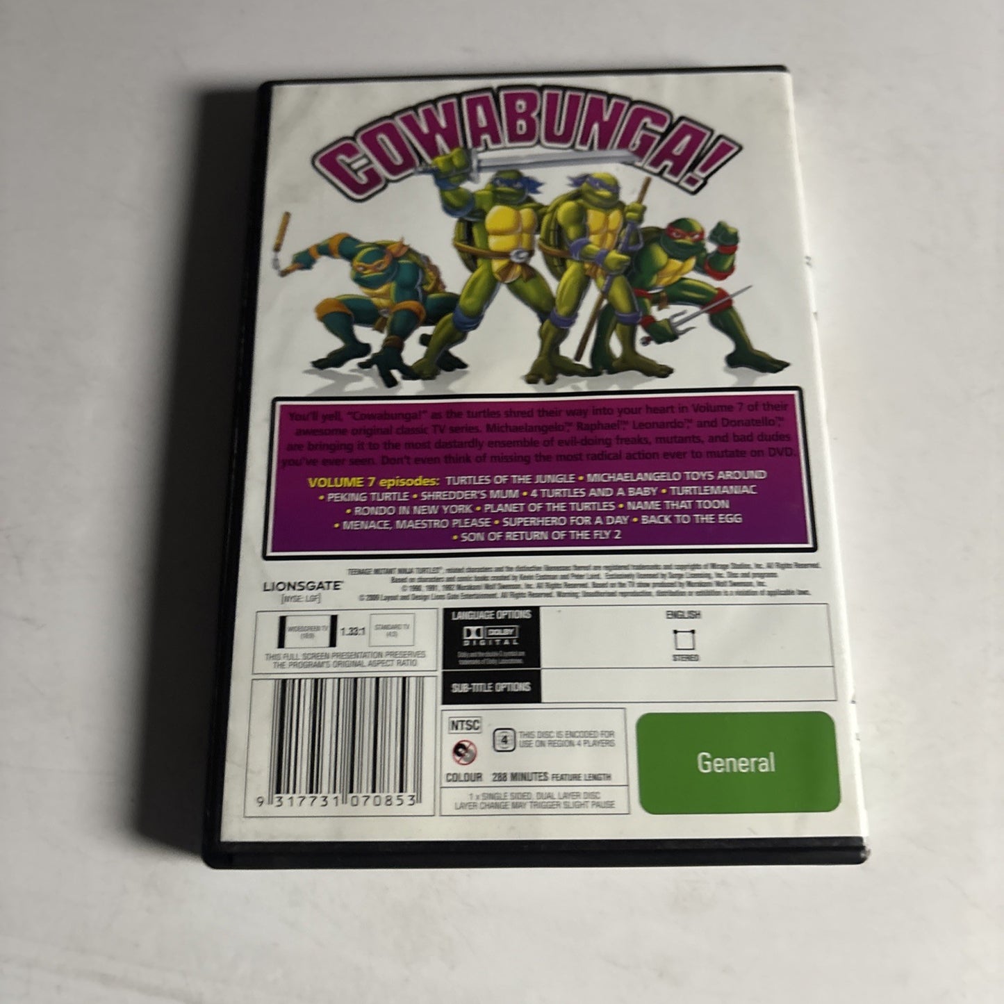 Teenage Mutant Ninja Turtles : Vol 7 (DVD, 2006) Region 4