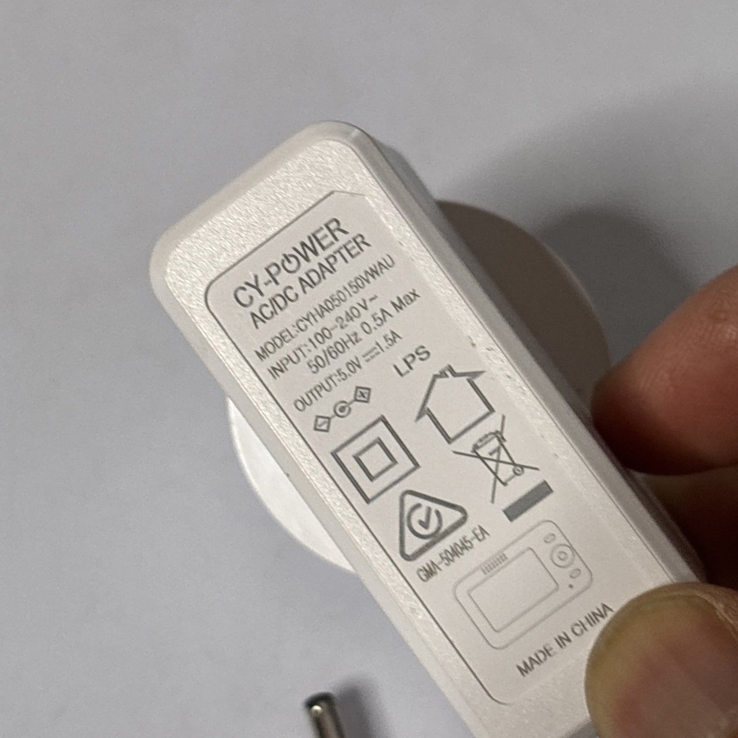 Cy-Power AC/DC Adapter CYHA050150VWAU  5V 1.5A Power Supply