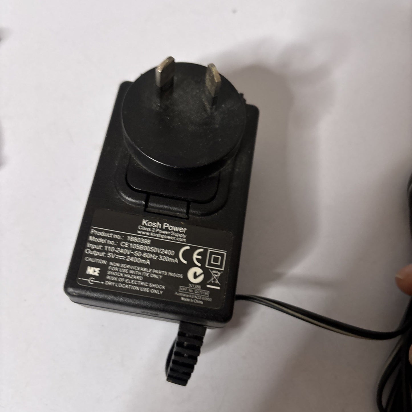 Kosh Power CE105B0050V2400 5V 2.4AC Adapter
