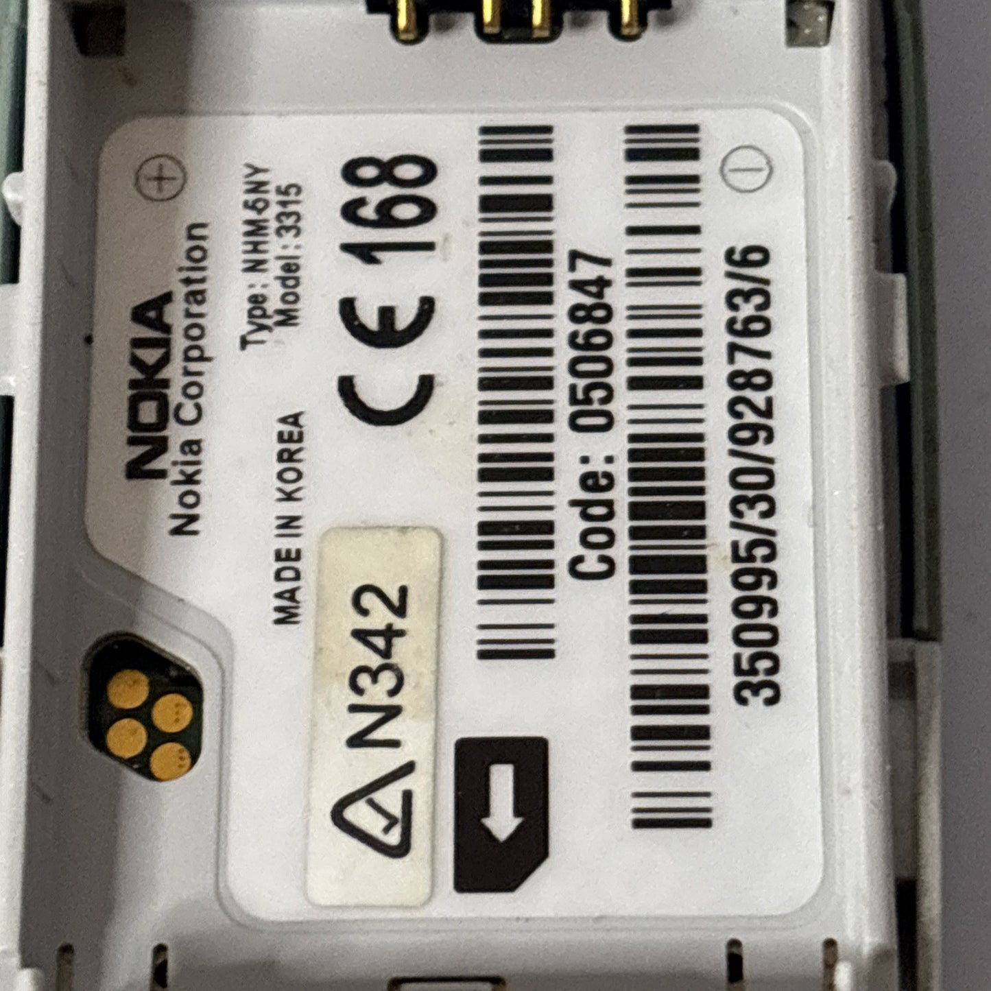 Nokia 3315 Mobile Phone *Untested - For Parts Or Repair*