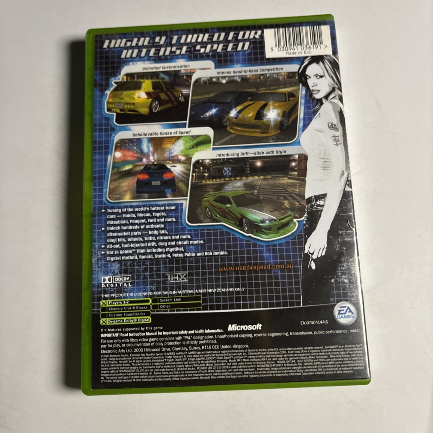 Need For Speed: Underground - Xbox Original PAL Manual Ex-Rental