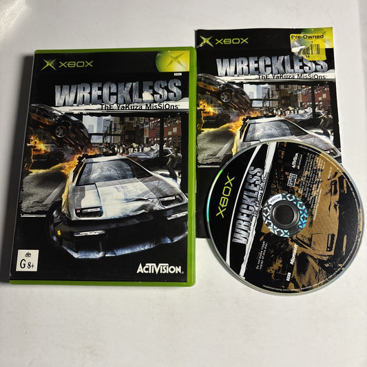 Wreckless The Yakuza Missions Microsoft XBOX Original  PAL Manual