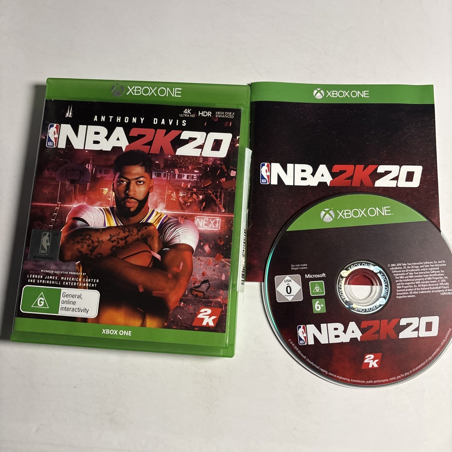 NBA 2K20 Microsoft XBOX ONE ANTHONY DAVIS - With Manual