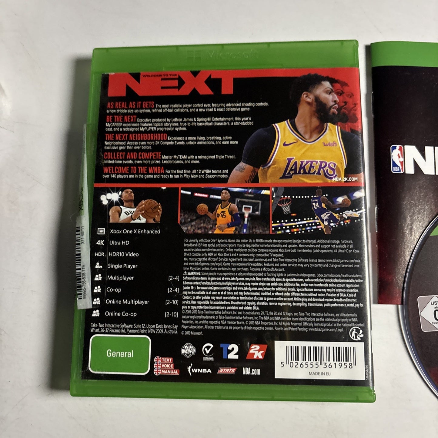 NBA 2K20 Microsoft XBOX ONE ANTHONY DAVIS - With Manual