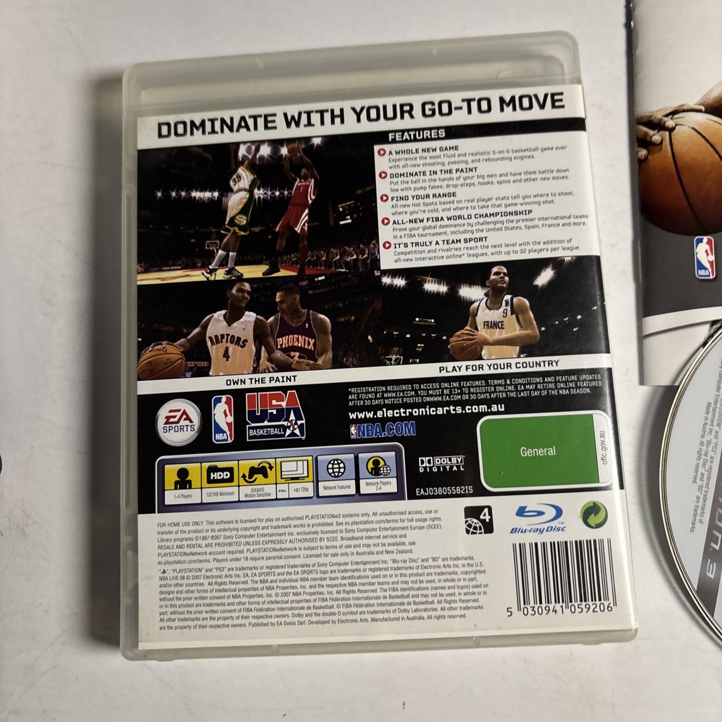 NBA Live 08 Basketball Sony PlayStation 3 PS3 Gilbert Arenas