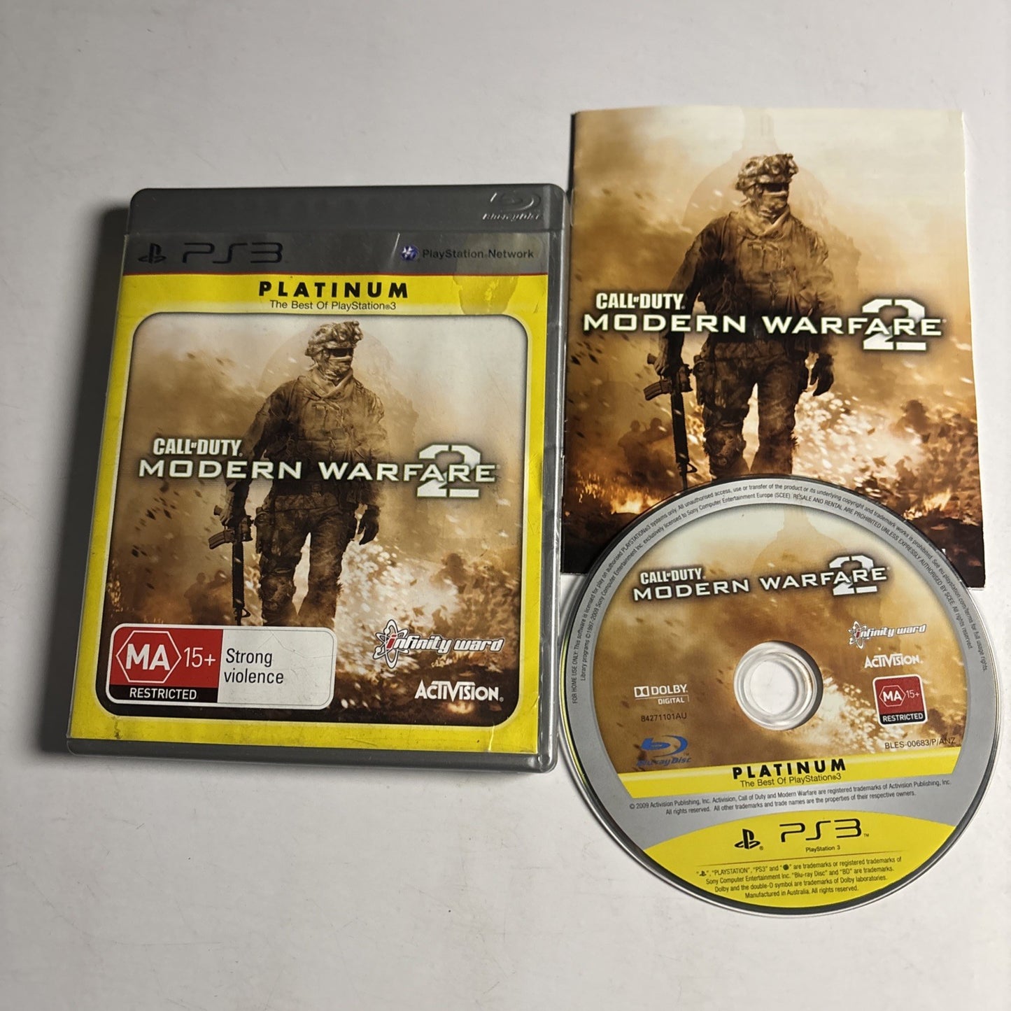 Call Of Duty Modern Warfare 2 Sony PlayStation 3 PS3 Platinum Manual