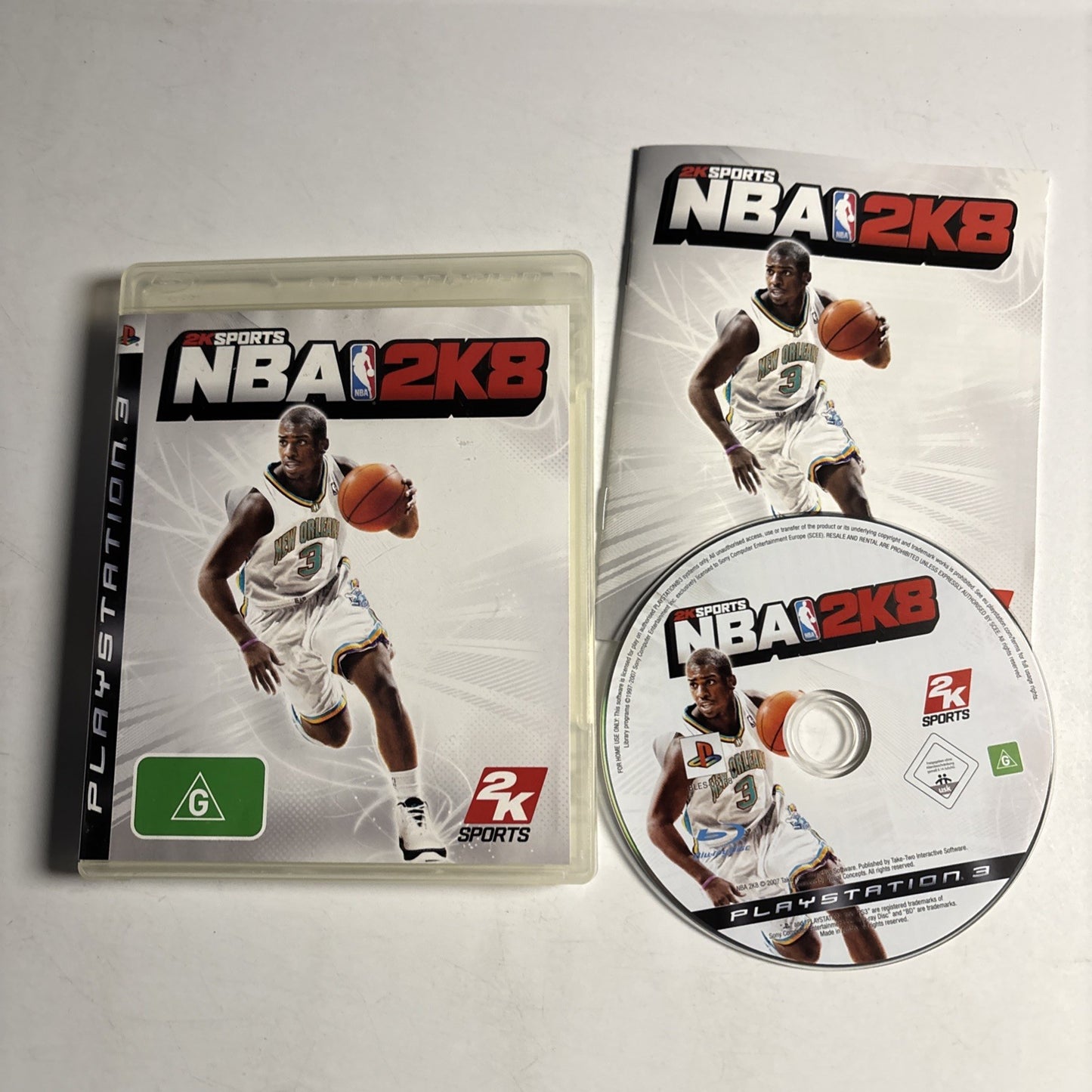 NBA 2K8 Sony Playstation 3 PS3 Manual Chris Paul
