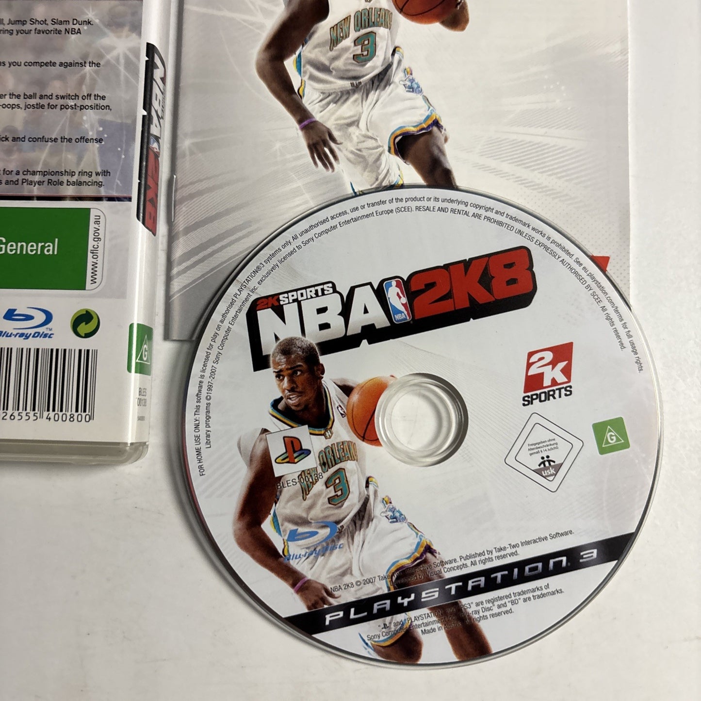 NBA 2K8 Sony Playstation 3 PS3 Manual Chris Paul