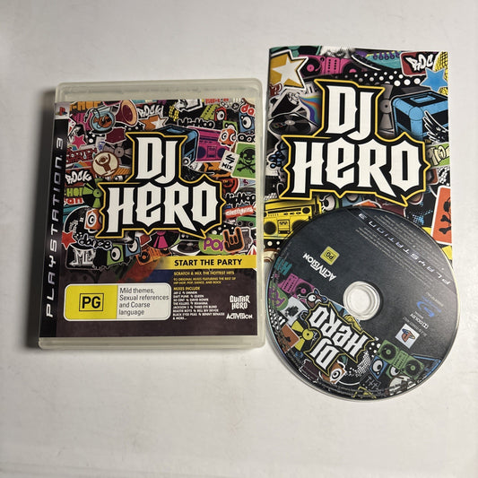 DJ Hero Sony Playstation 3 PS3 Manual