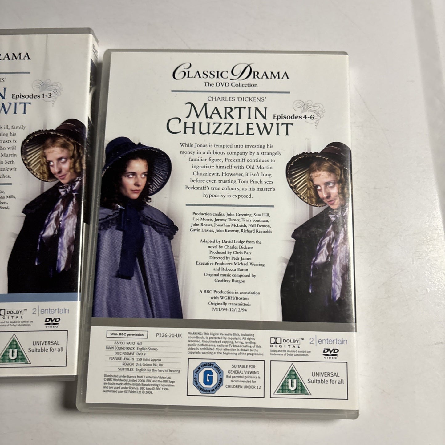 Charles Dickens Martin Chuzzlewit BBC Mini TV Series (DVD, 2007) Region 4 &2