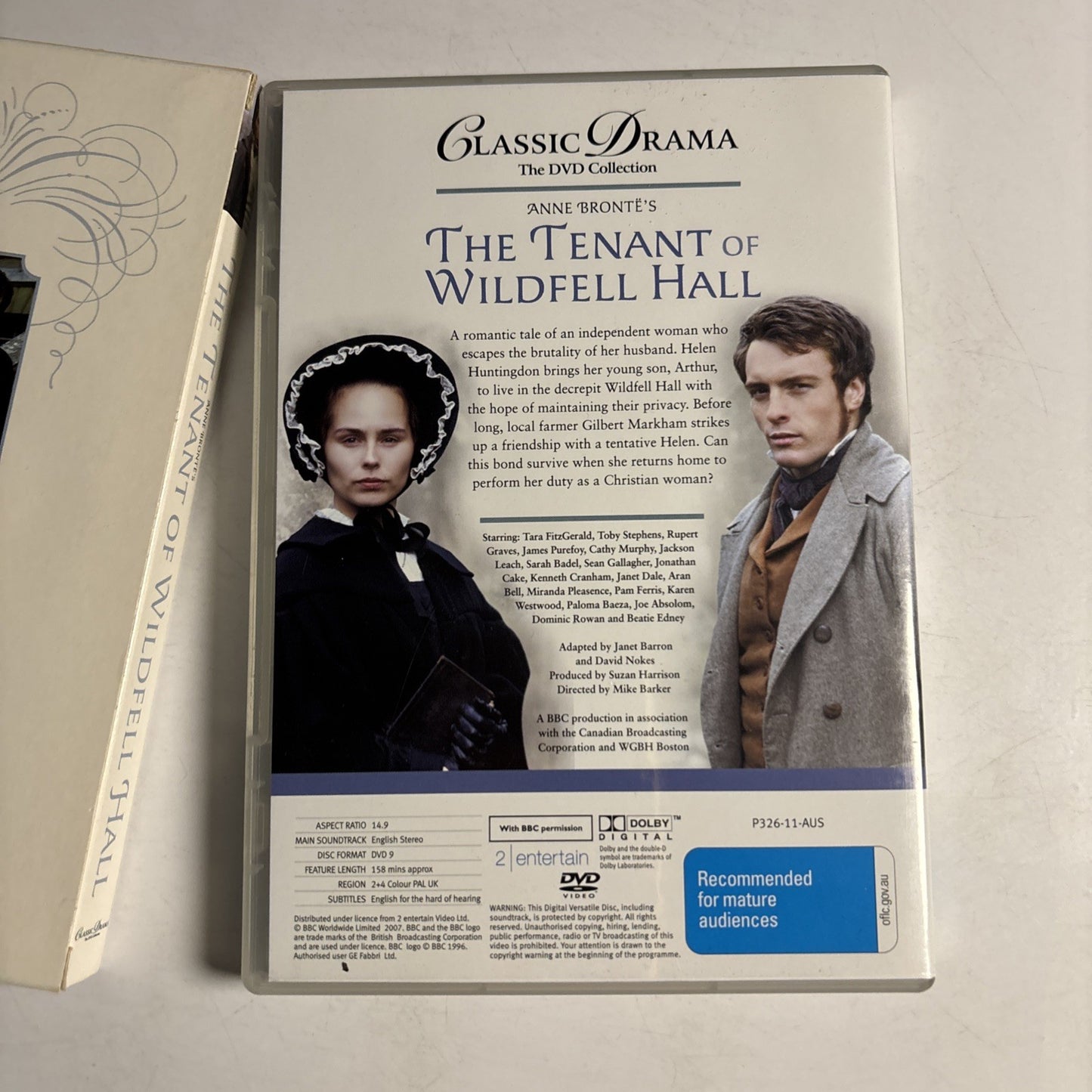 Anne Bronte's The Tenant Of Wildfell Hall BBC (DVD, 1996) Region 4 &2