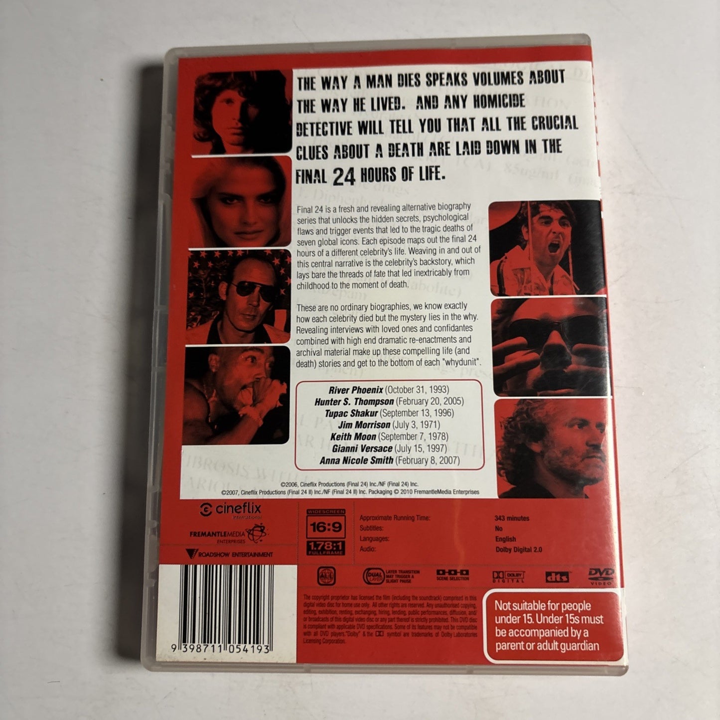 Final 24 (DVD, 2009) NEW All Regions feat. Tupac Jim Morrisonn Keith Moon