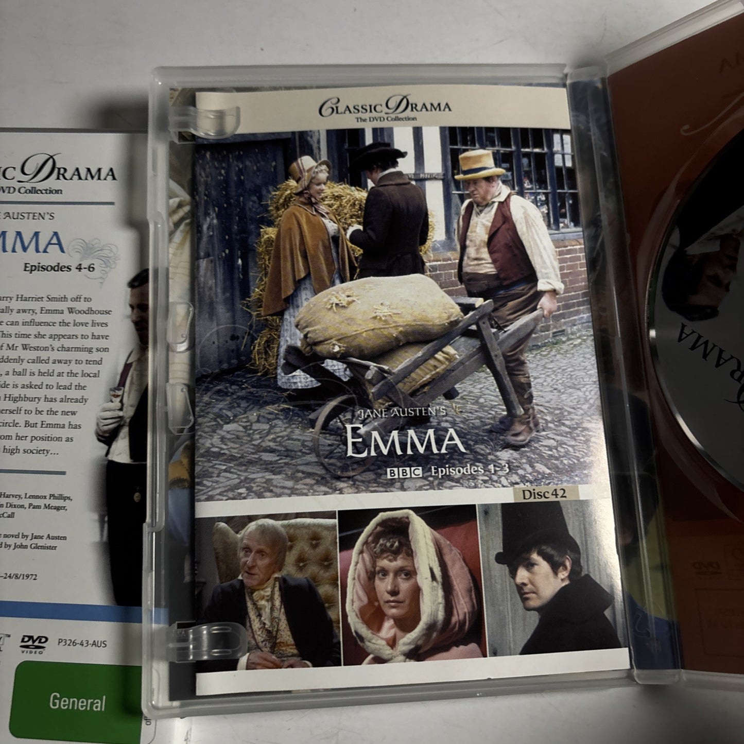 Jane Austen's: Emma BBC TV Mini Series (DVD, 1972) Doran Godwin, Region 4 &2
