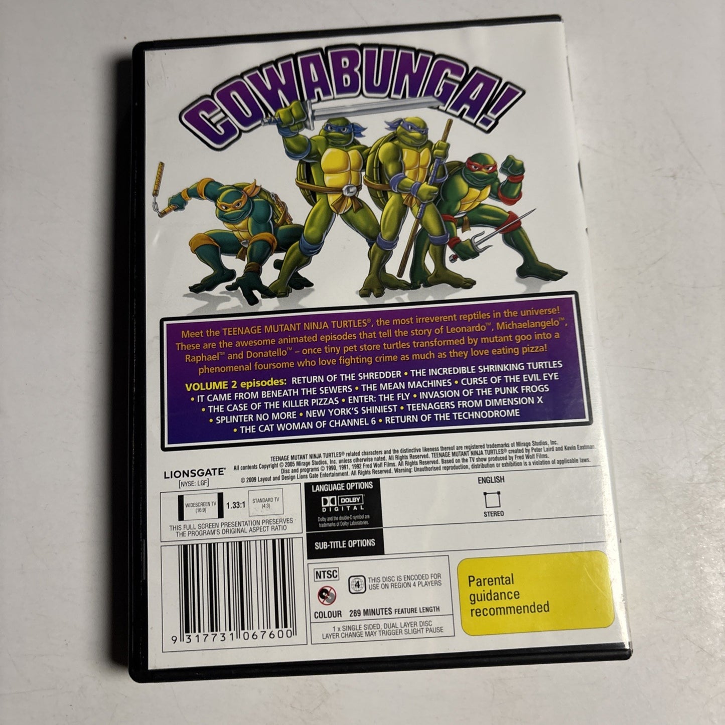 Teenage Mutant Ninja Turtles : Vol 2 (DVD, 1987) Region 4