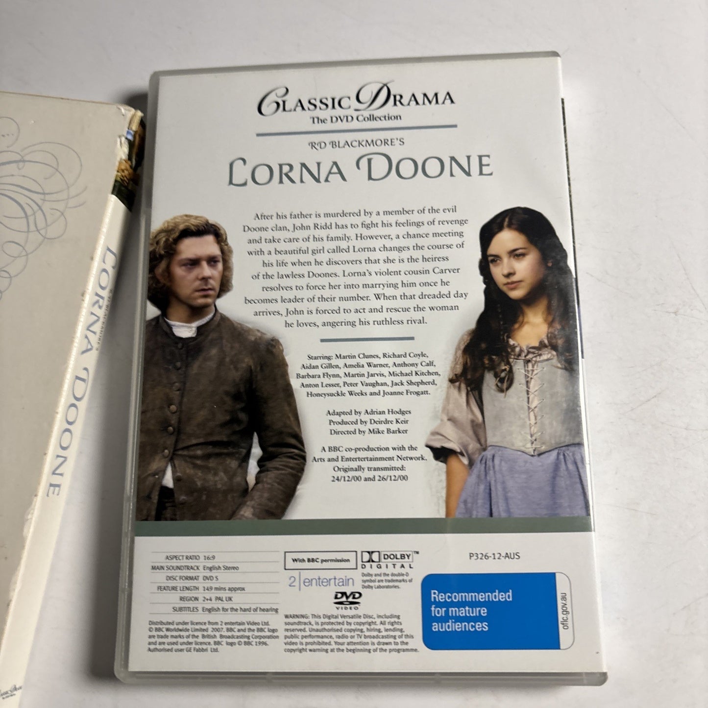 RD Blackmore's: Lorna Doone BBC (DVD, 2000) Region 4 &2