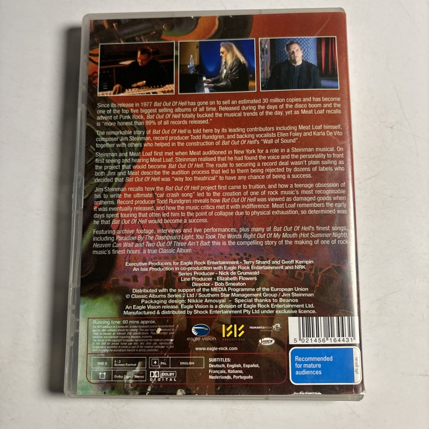 Meatloaf - Bat Out of Hell Classic Albums (DVD) Region 4