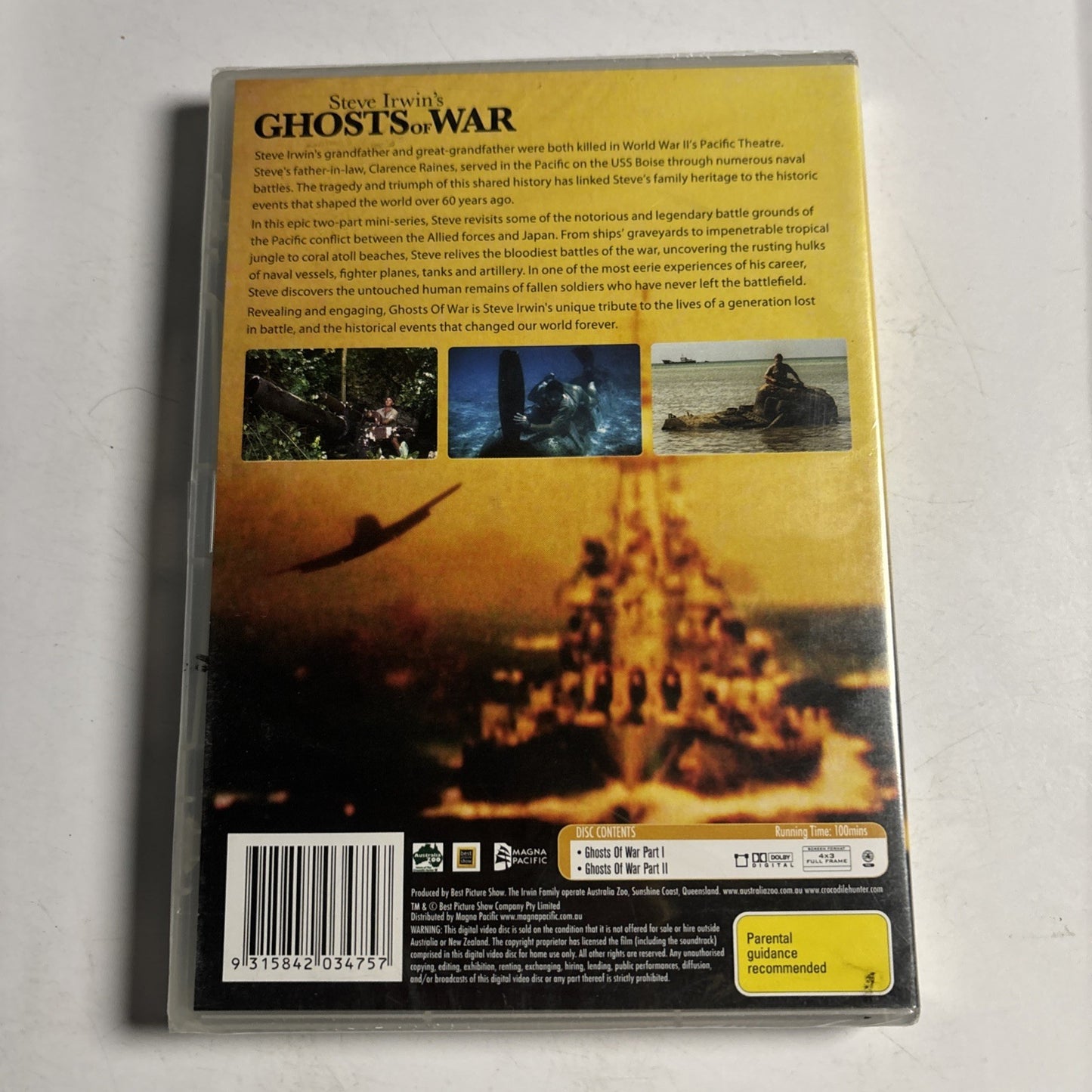 Steve Irwin's - Ghosts of War (DVD, 2006) Region 4 *New Sealed*
