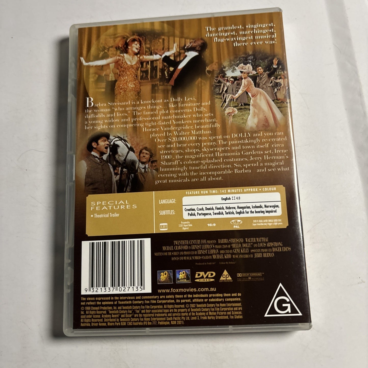Hello Dolly (DVD, 1969) Barbara Streisand, Walter Matthau Region 4