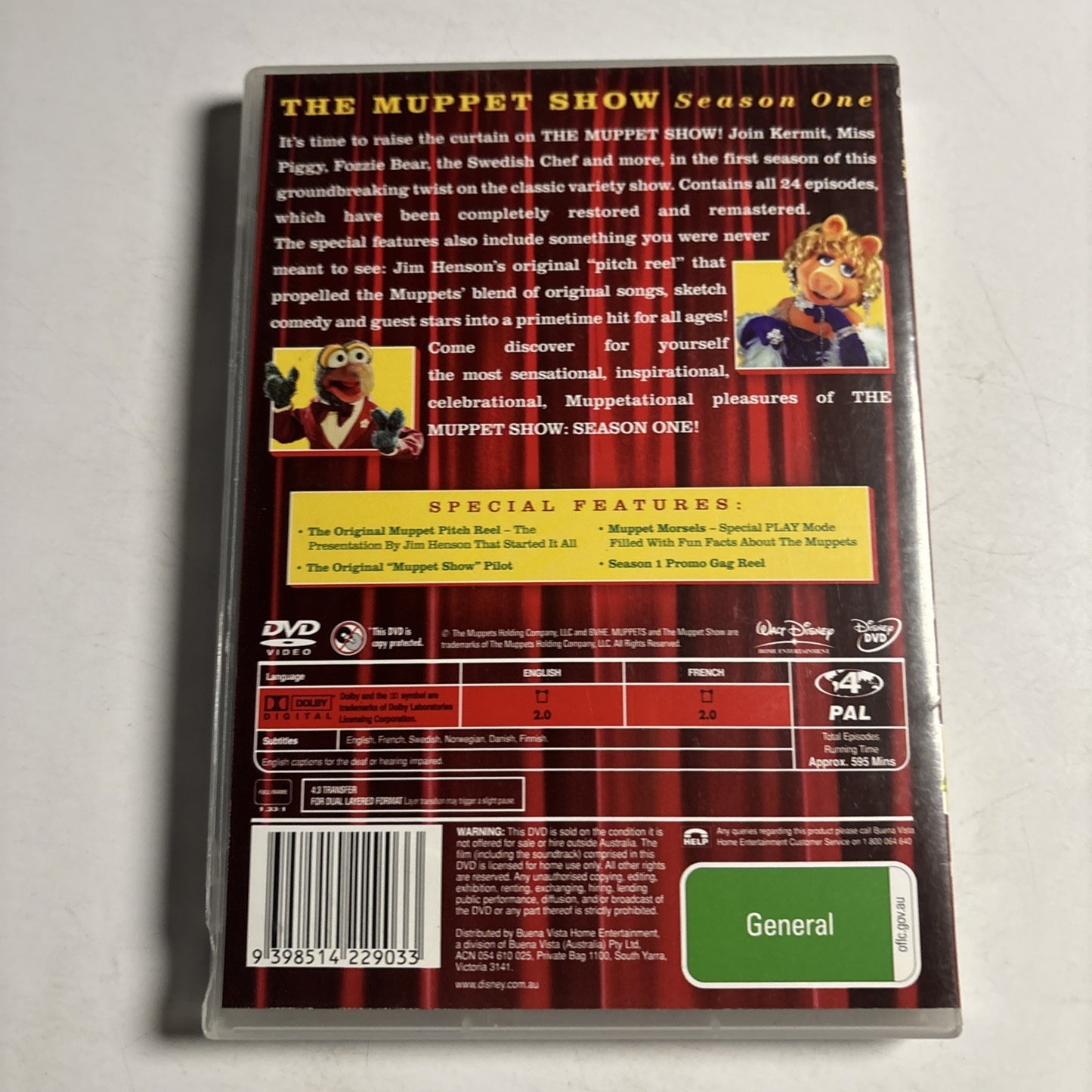 The Muppet Show : Season 1 (Special Collector's Edition, DVD, 1976)  Region 4