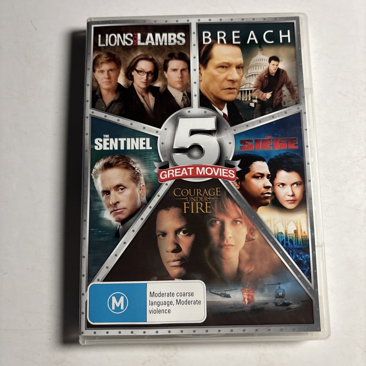 Lions For Lambs, Breach, The Sentinel, The Siege, Courage Under Fire DVD Region4