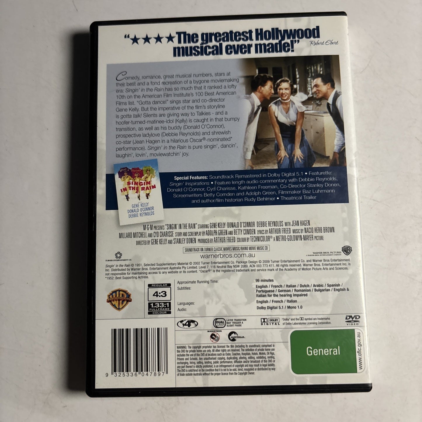 Singin' In The Rain (DVD, 1952) Gene Kelly Region 4