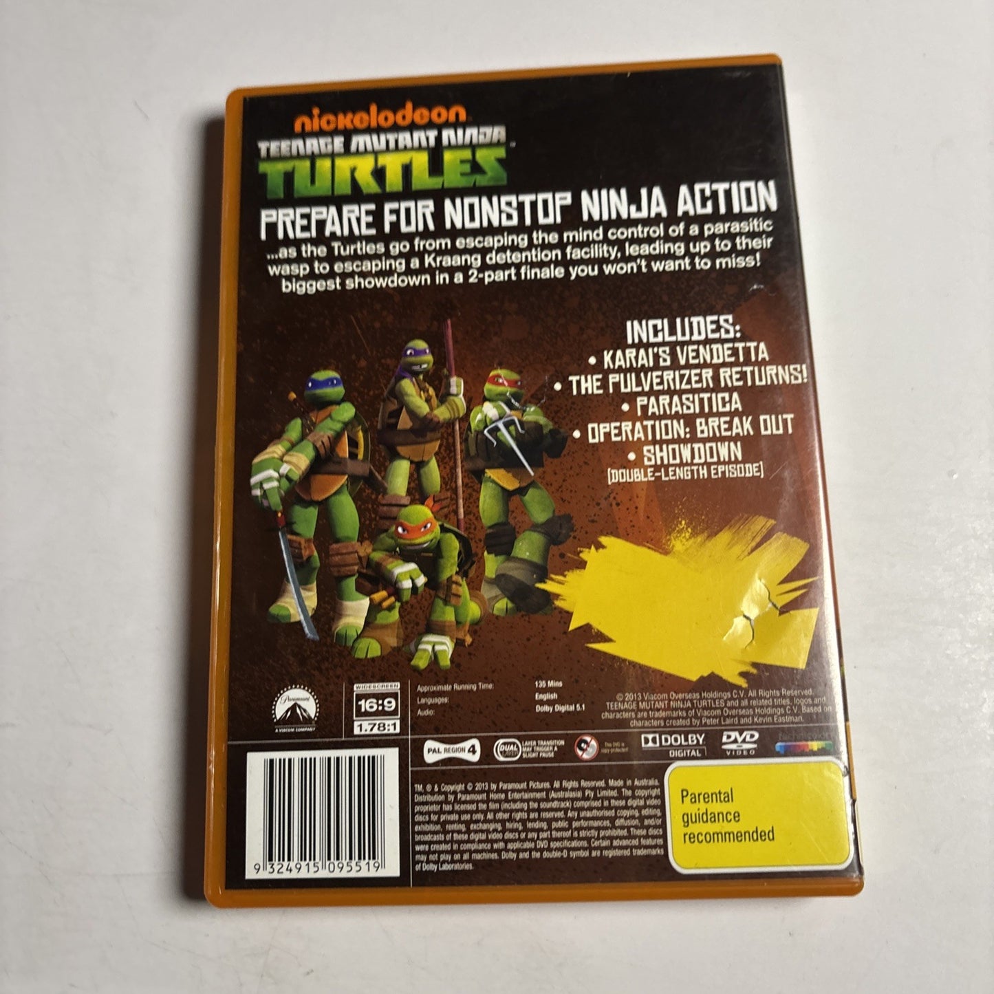 Teenage Mutant Ninja Turtles - Ultimate Showdown (DVD, 2013) Region 4