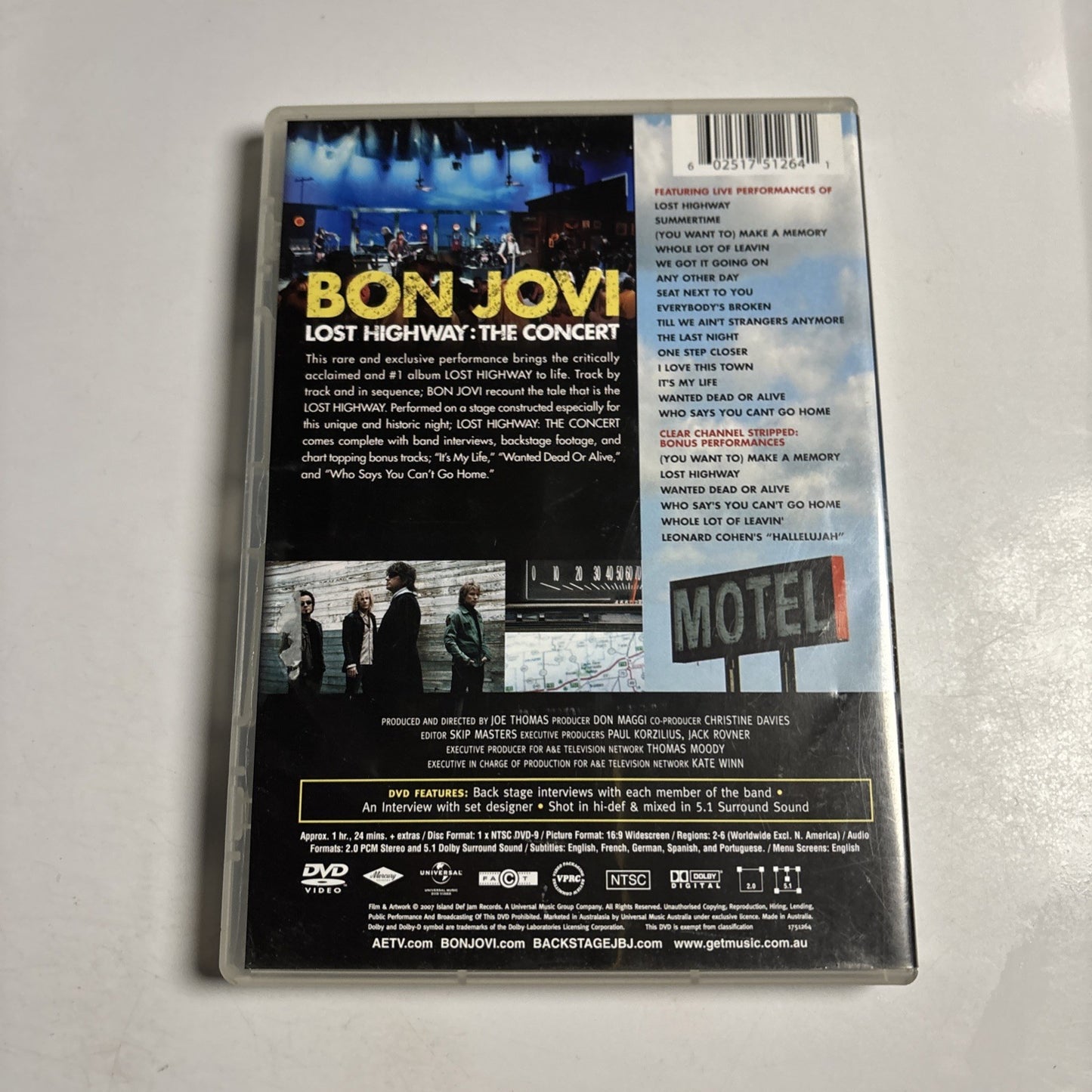 Bon Jovi - Lost Highway Concert [Bonus Tracks] (DVD, 2007) All Regions