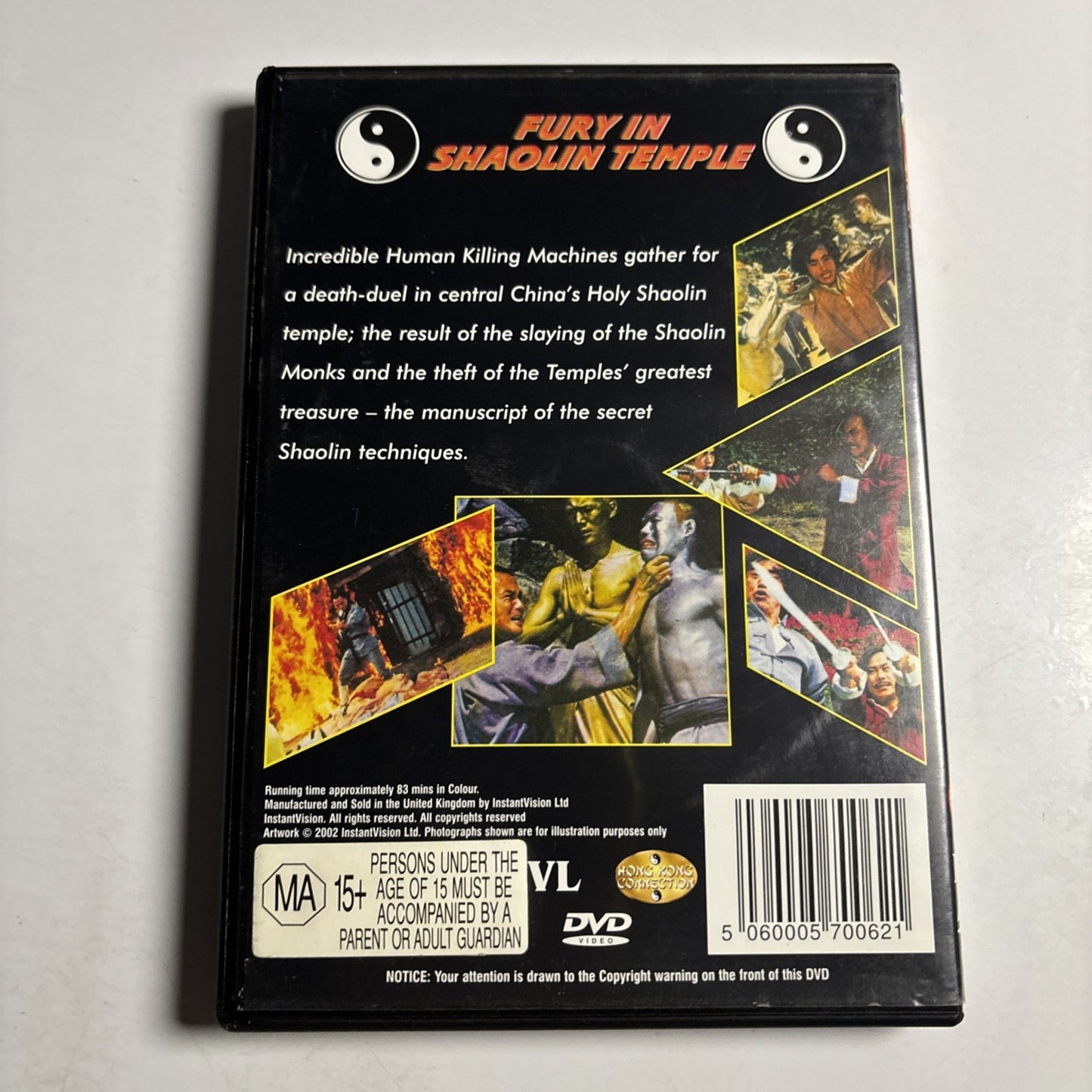 Fury In Shaolin Temple (DVD, 1979) Lui Chia Hui, Philip Cheung All Regions