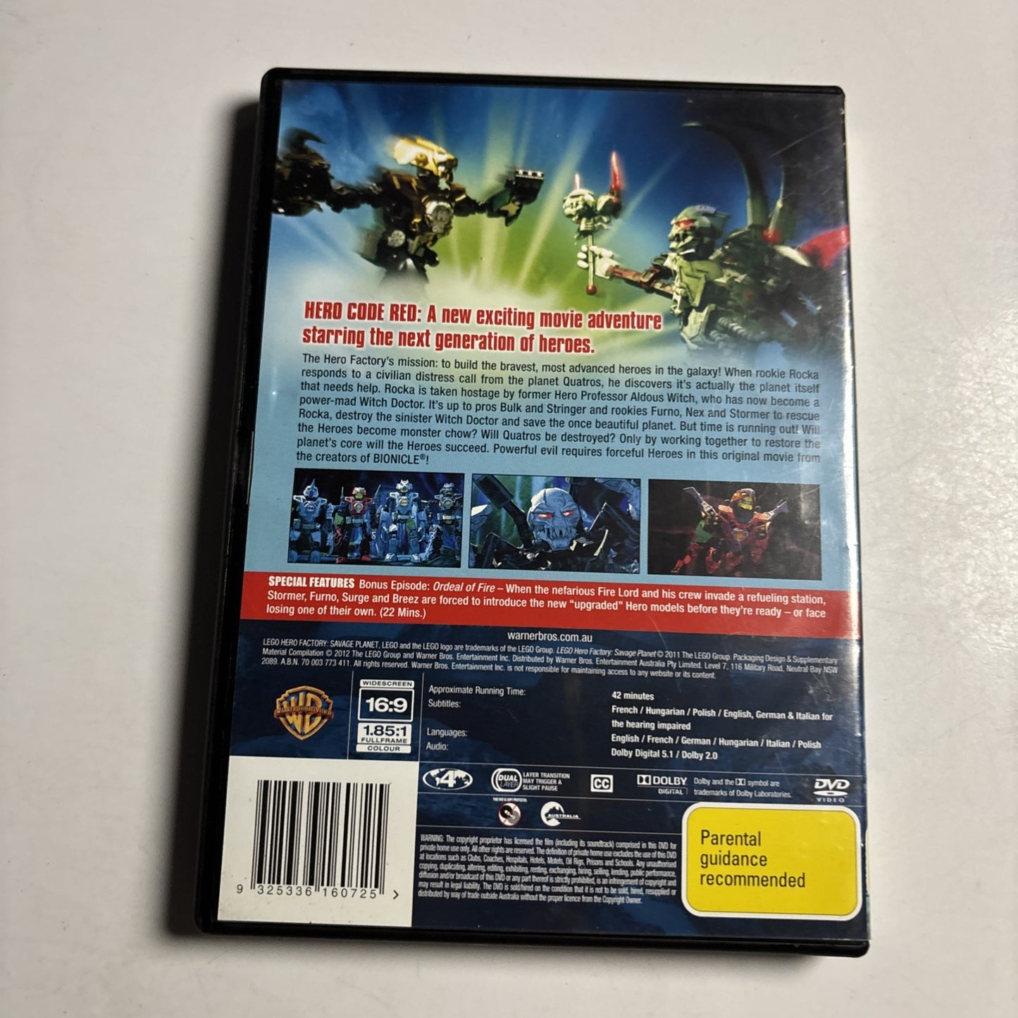 Lego Hero Factory - Savage Planet (DVD, 2011) Region 4
