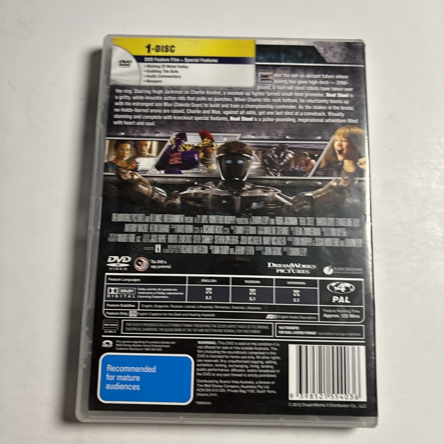 Real Steel (DVD, 2011) Hugh Jackman Region 4