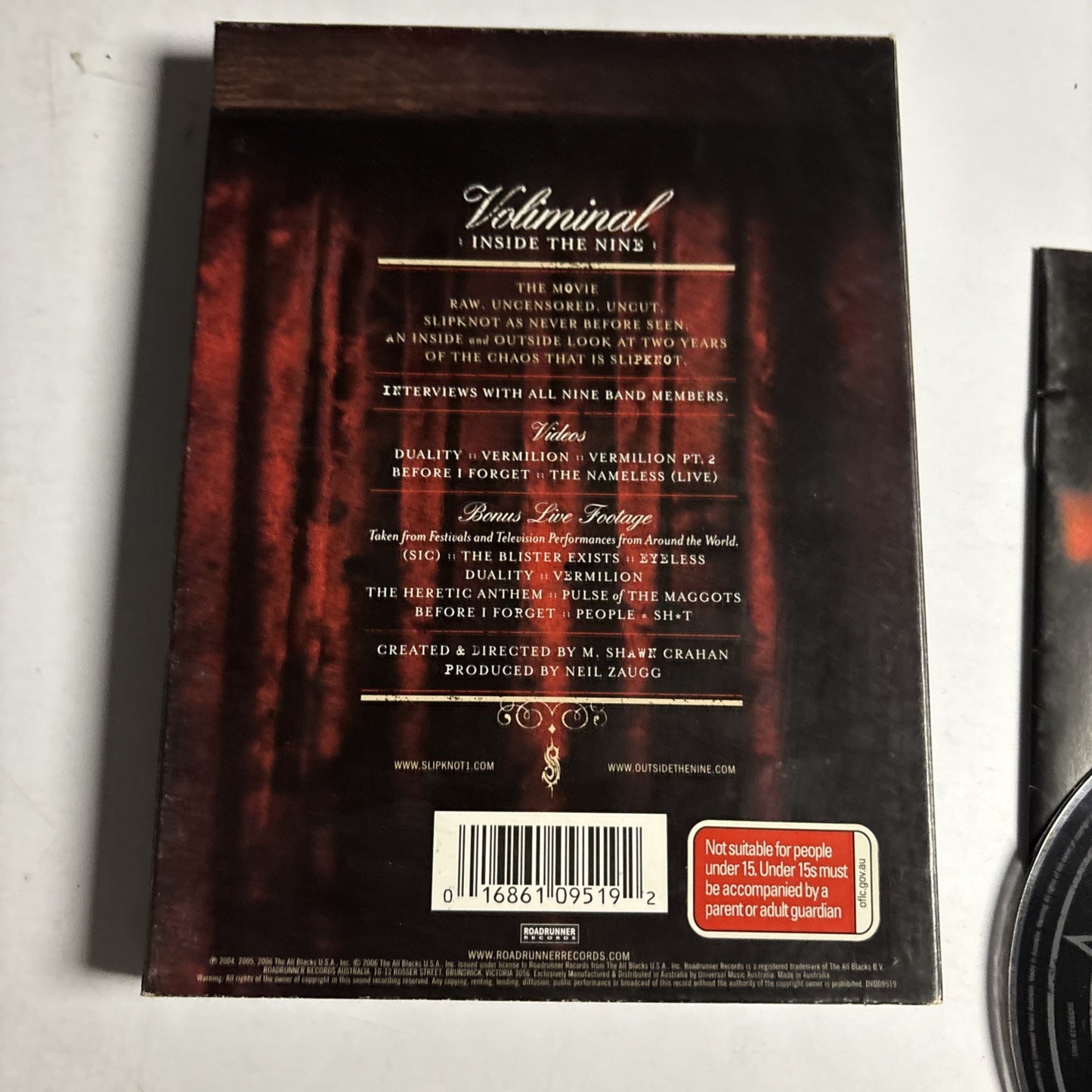 Slipknot - Voliminal: inside the Nine (DVD, 2006) All Regions