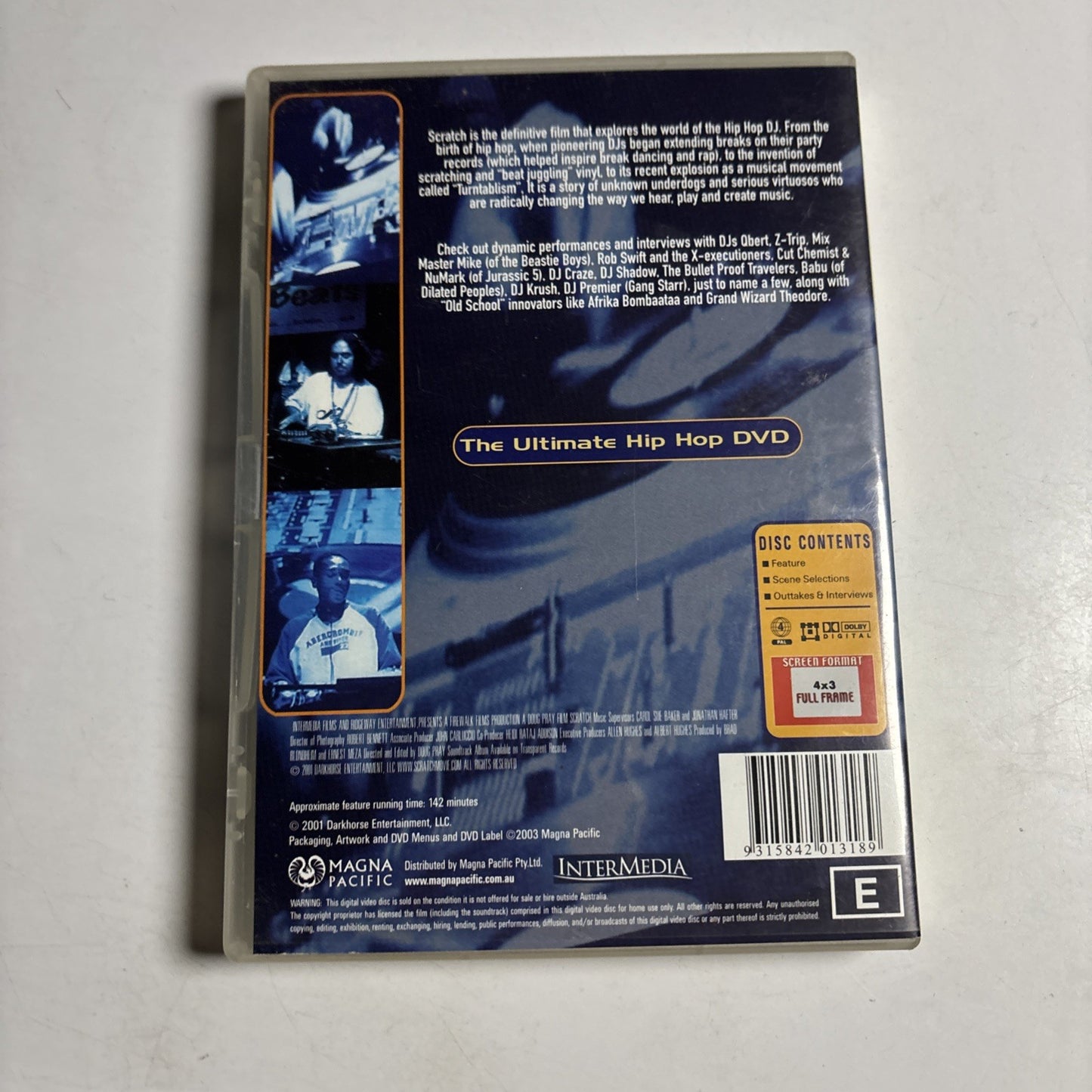 Scratch - HIP HOP DJ DOCUMENTARY (DVD, 2000) Region 4