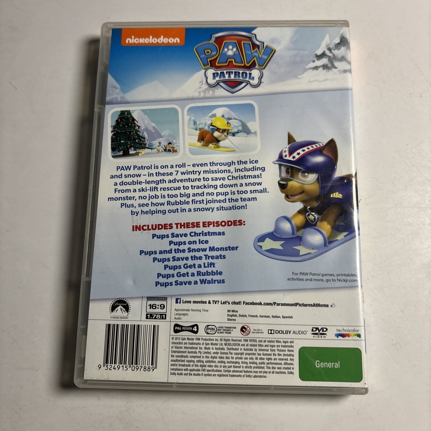 Paw Patrol - Winter Rescues (DVD, 2014) Region 4