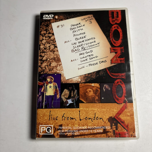 Bon Jovi - Live from London (DVD, 2004) All Regions NEW