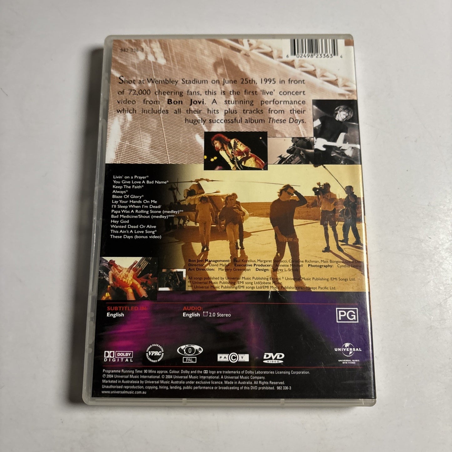 Bon Jovi - Live from London (DVD, 2004) All Regions NEW