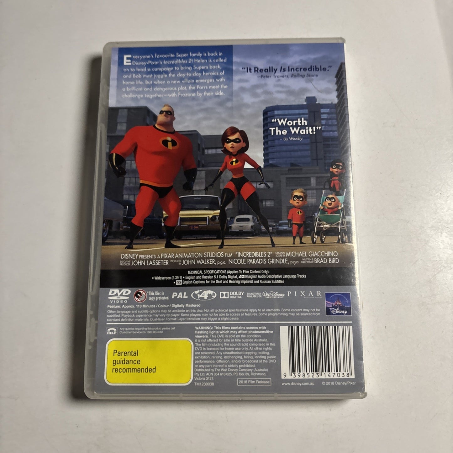 Incredibles 2 (DVD, 2018) Pixar Region 4