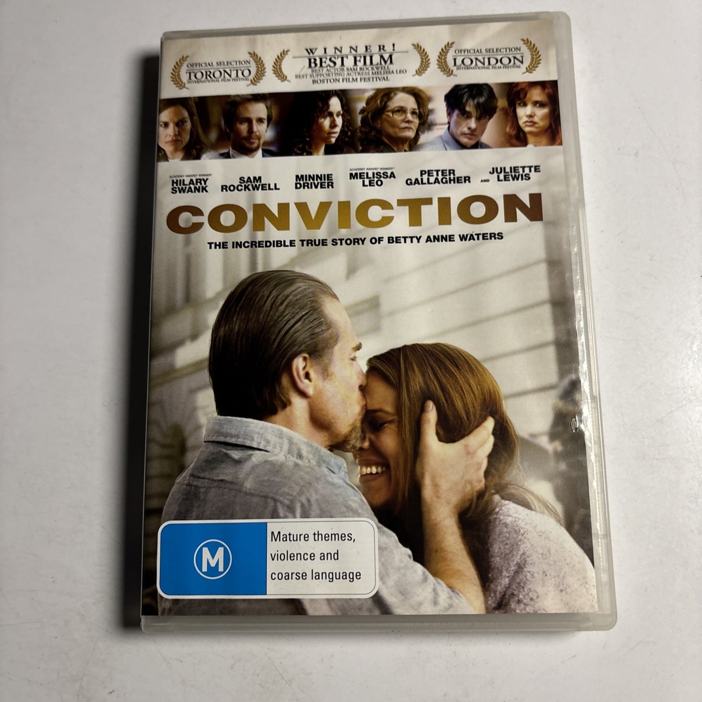 Conviction (DVD, 2010) Hillary Swank, Juliette Lewis Region 4