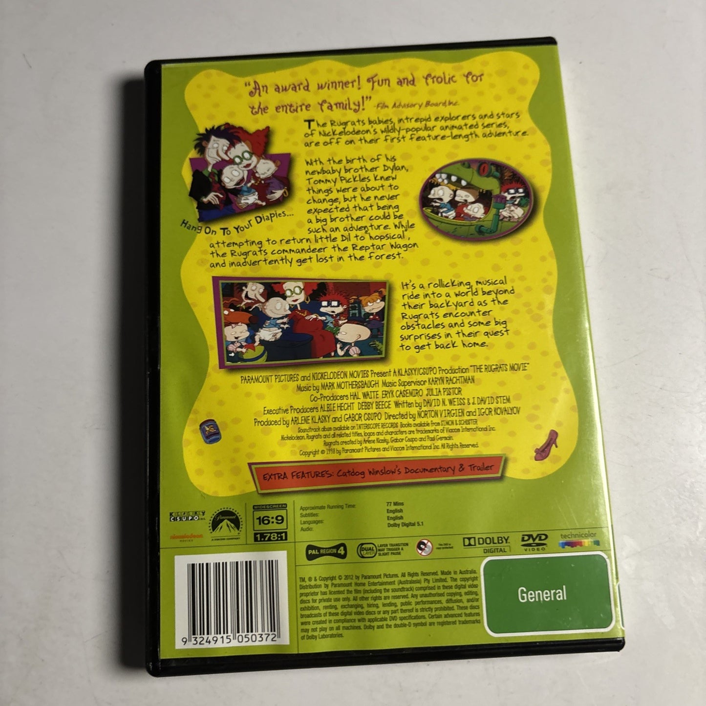 The Rugrats Movie (DVD, 1998) Region 4 NEW