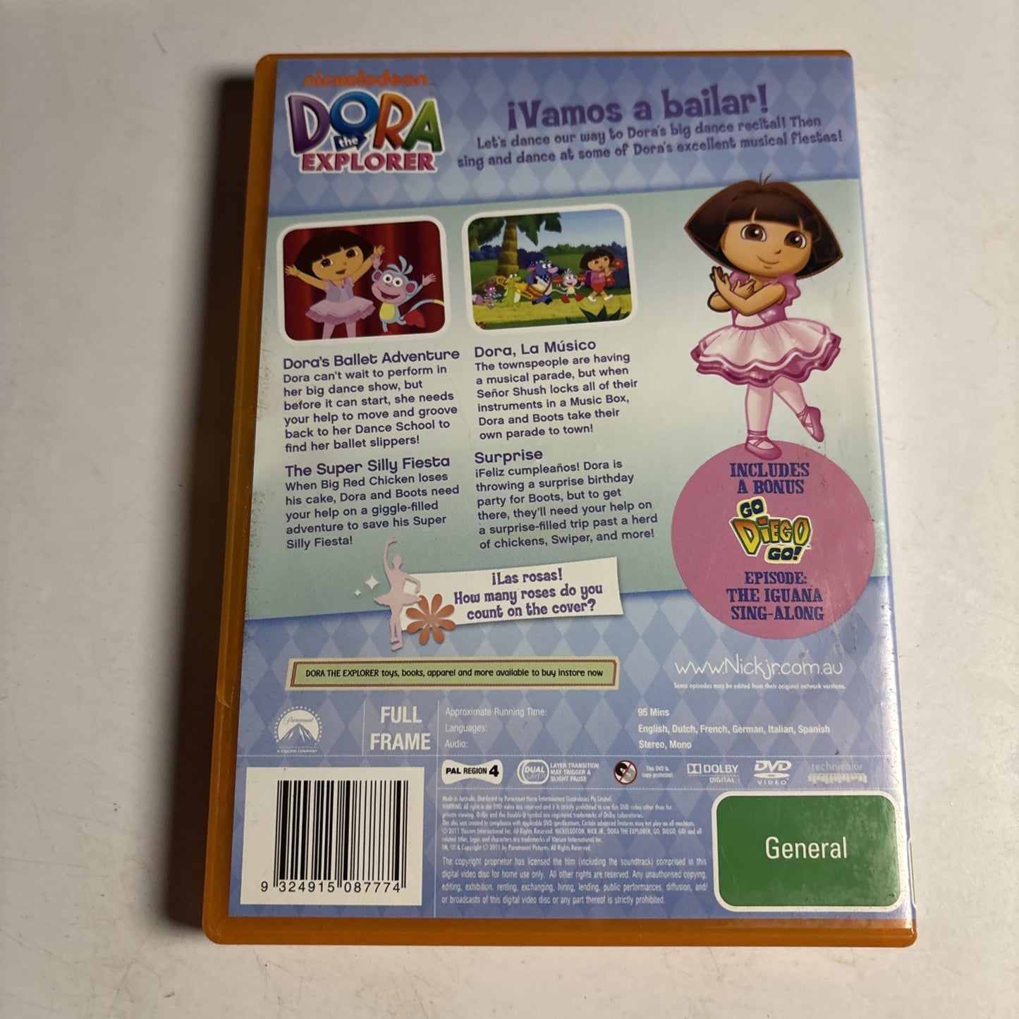 Dora the Explorer - Dora's Ballet Adventures (DVD, 2010) Region 4
