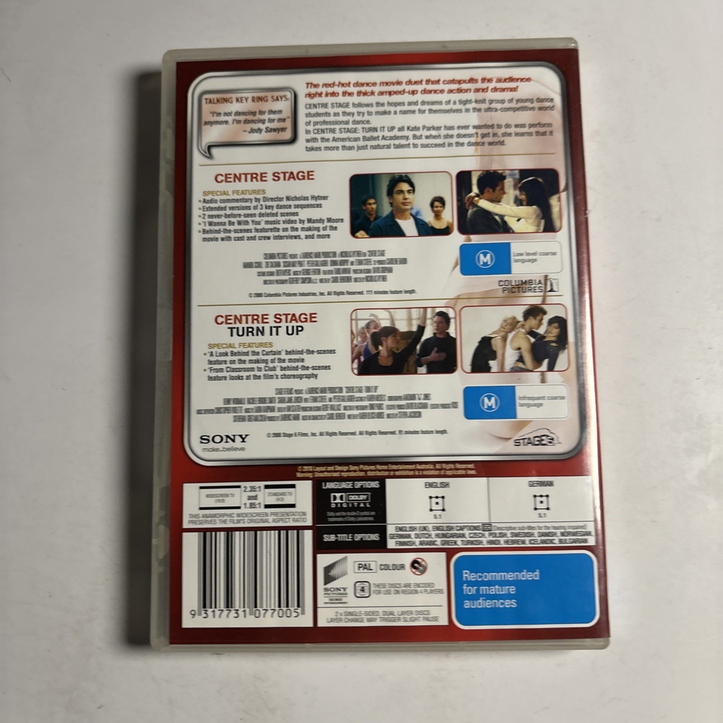Centre Stage / Centre Stage - Turn It Up (DVD, 2009) Region 4