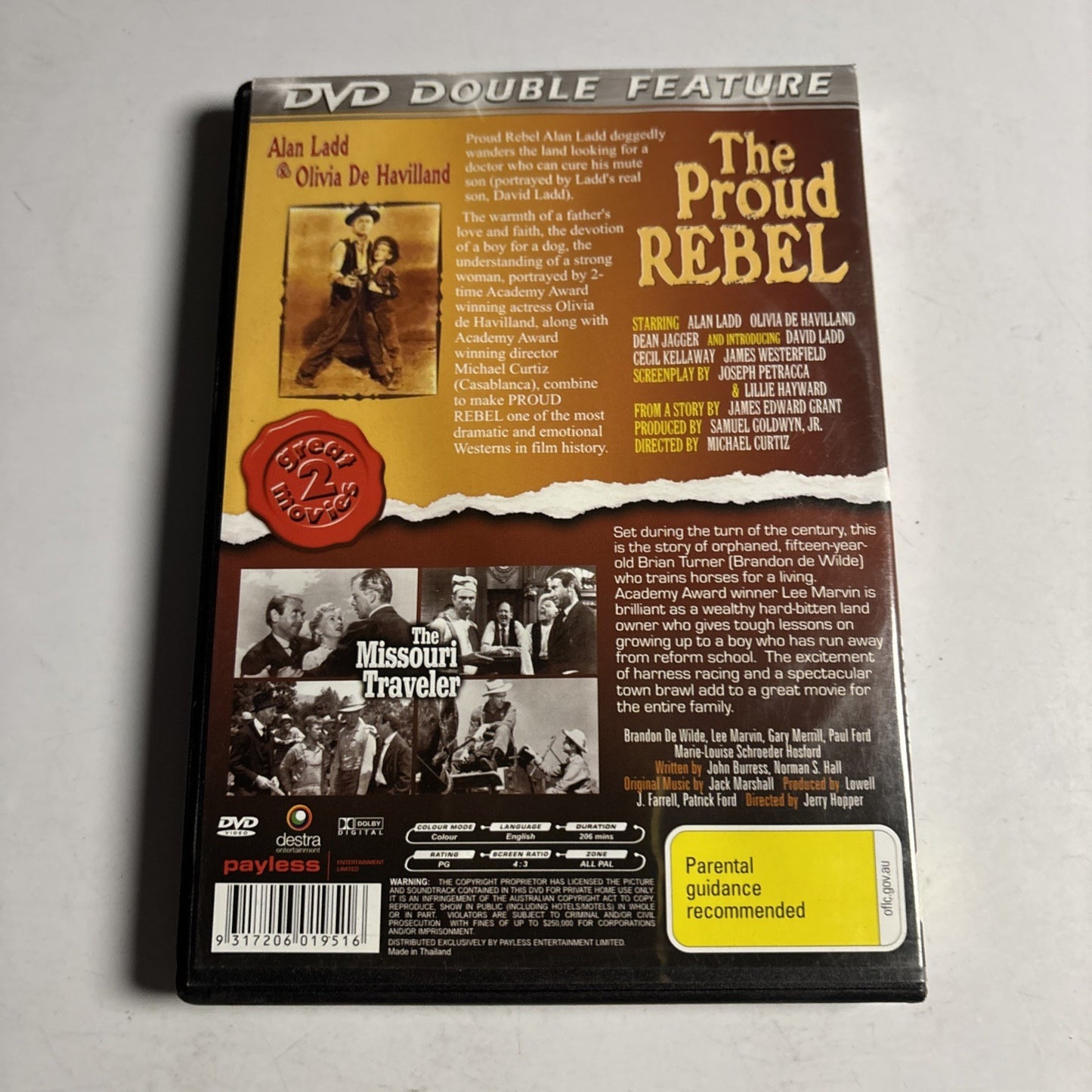 The Proud Rebel / The Missouri Traveler DVD Lee Marvin All Regions