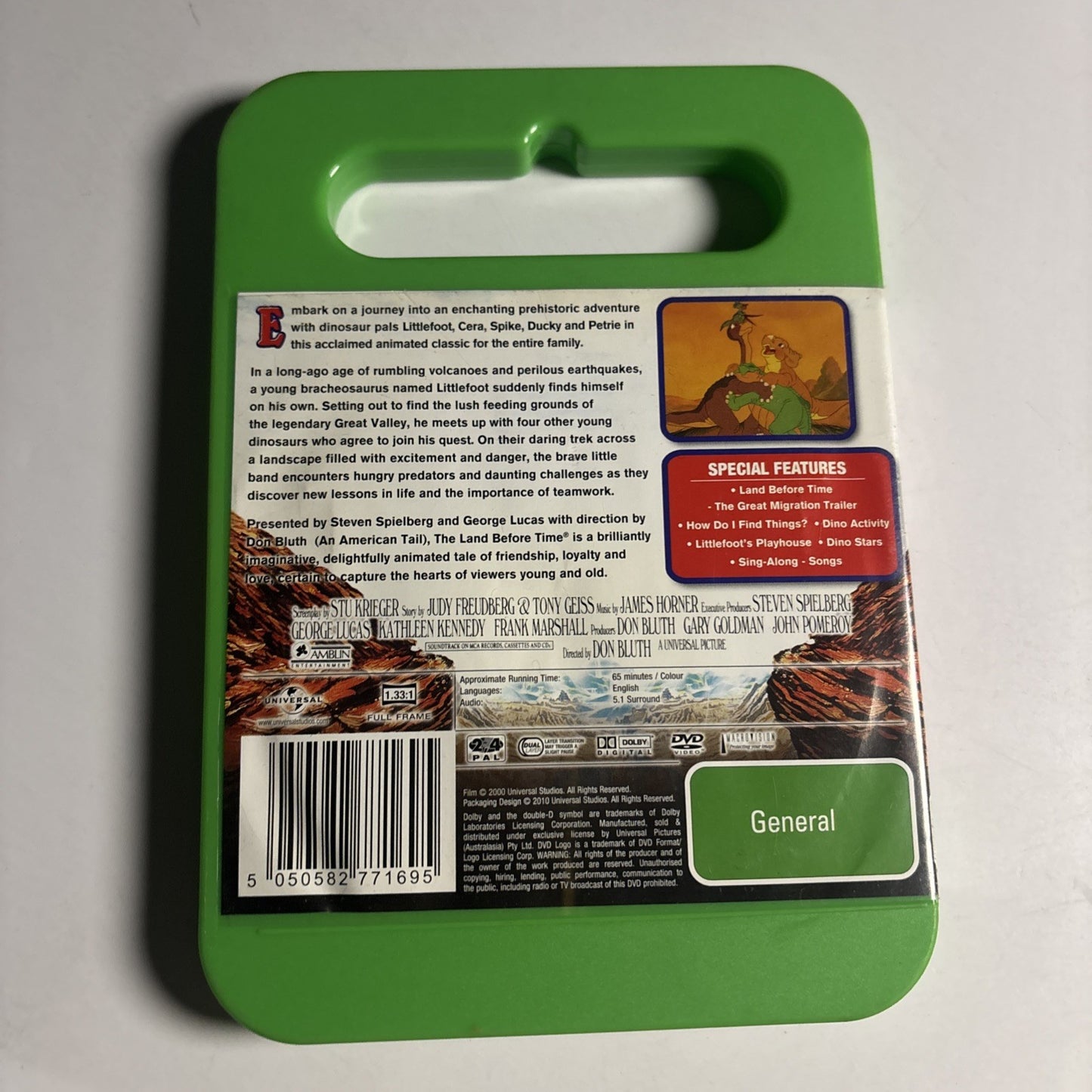 The Land before Time - The Movie : Vol 1 (DVD, 1988) Region 4 & 2