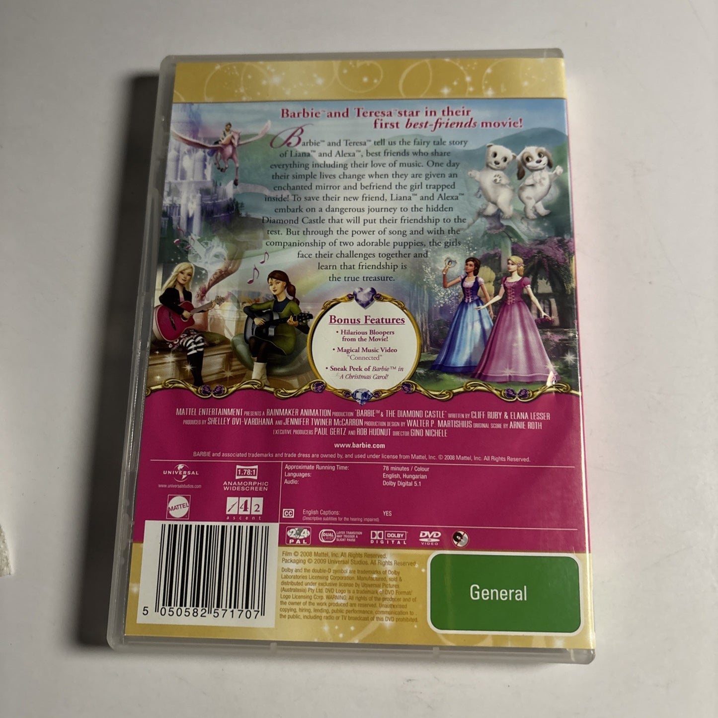 Barbie and the Diamond Castle (DVD, 2008) Region 4 &2