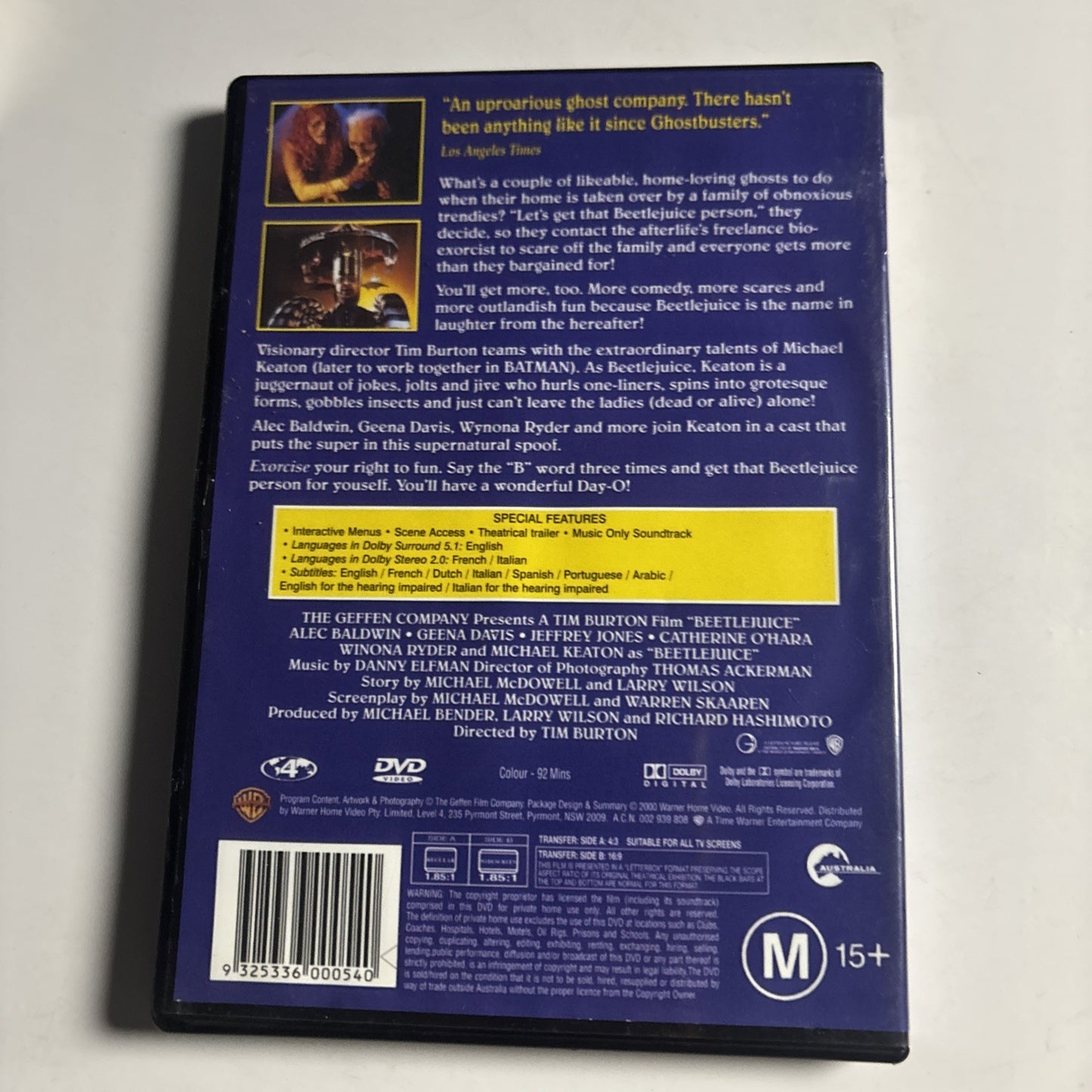 Beetlejuice (DVD, 1988) Michael Keaton Region 4