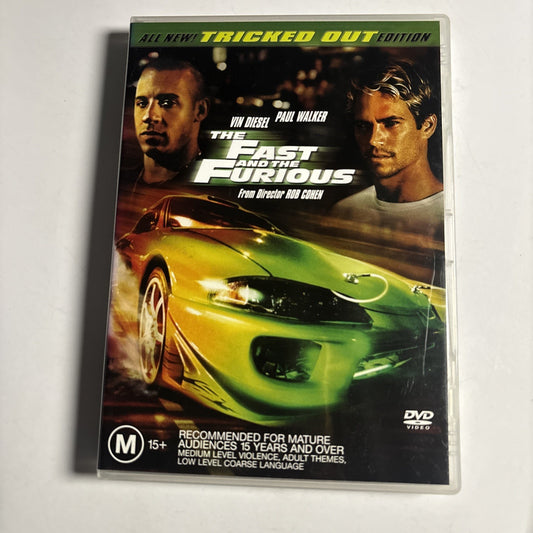 The Fast and the Furious (DVD, 2001) Paul Walker Region 4 NEW