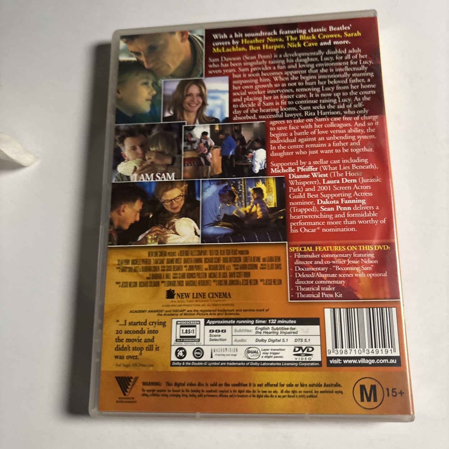 I am Sam (DVD, 2002) Sean Penn, Michelle Pfeiffer Region 4