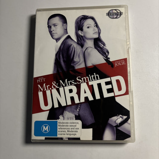 Mr & Mrs Smith - Unrated (DVD, 2005, 2-Disc) Brad Pitt, Angelina Jolie Region 4