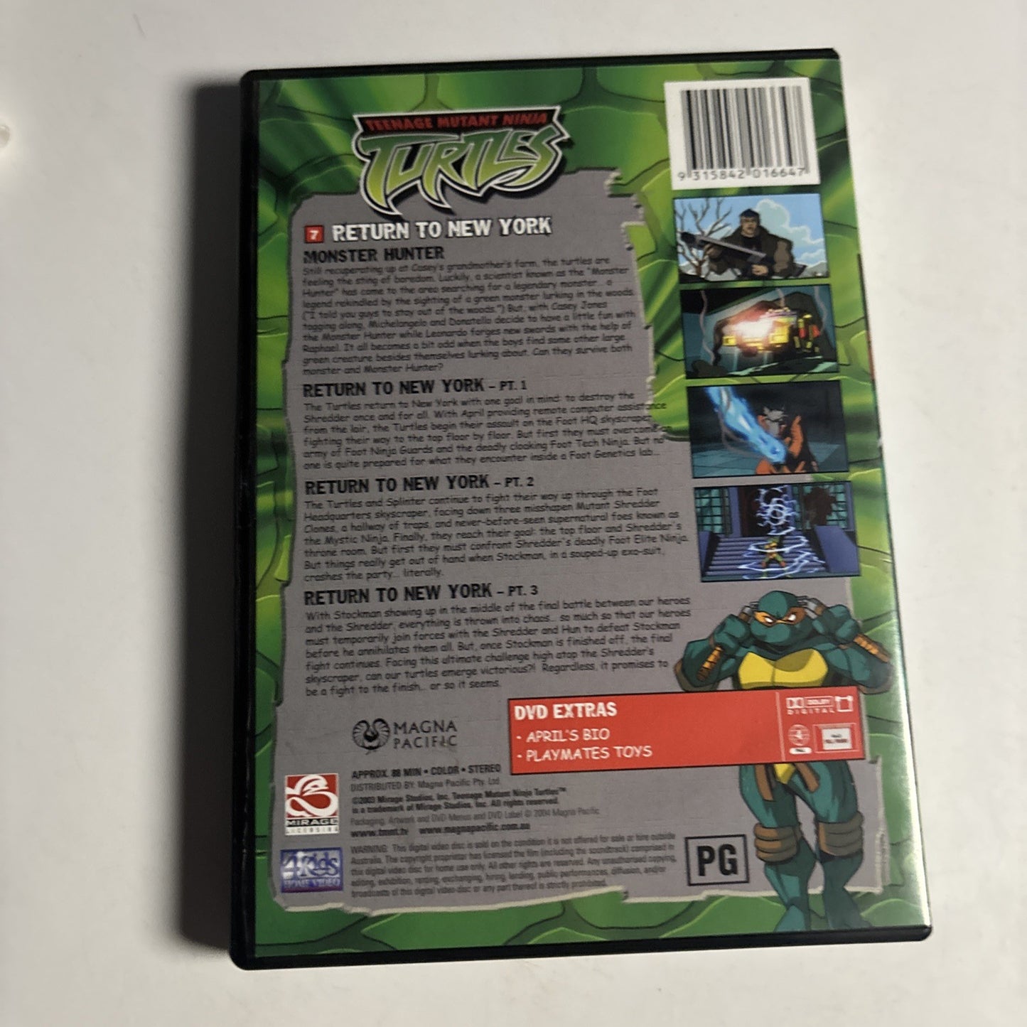 Teenage Mutant Ninja Turtles - Return to New York : Vol 7 (DVD, 2002) Region 4
