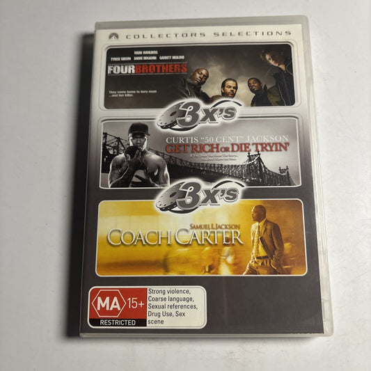 Four Brothers / Get Rich or Die Tryin' / Coach Carter (DVD, 2005) Region 4
